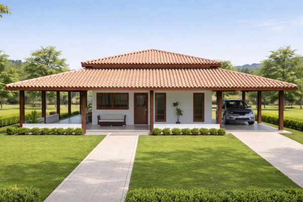 casa de campo con porche