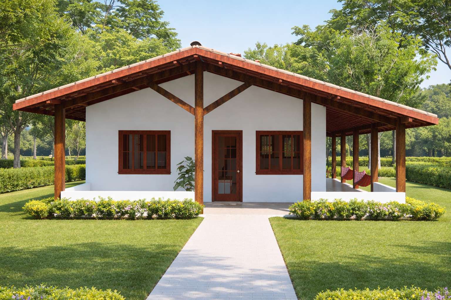P4 – Casa de Campo Sencilla con 2 Dormitorios