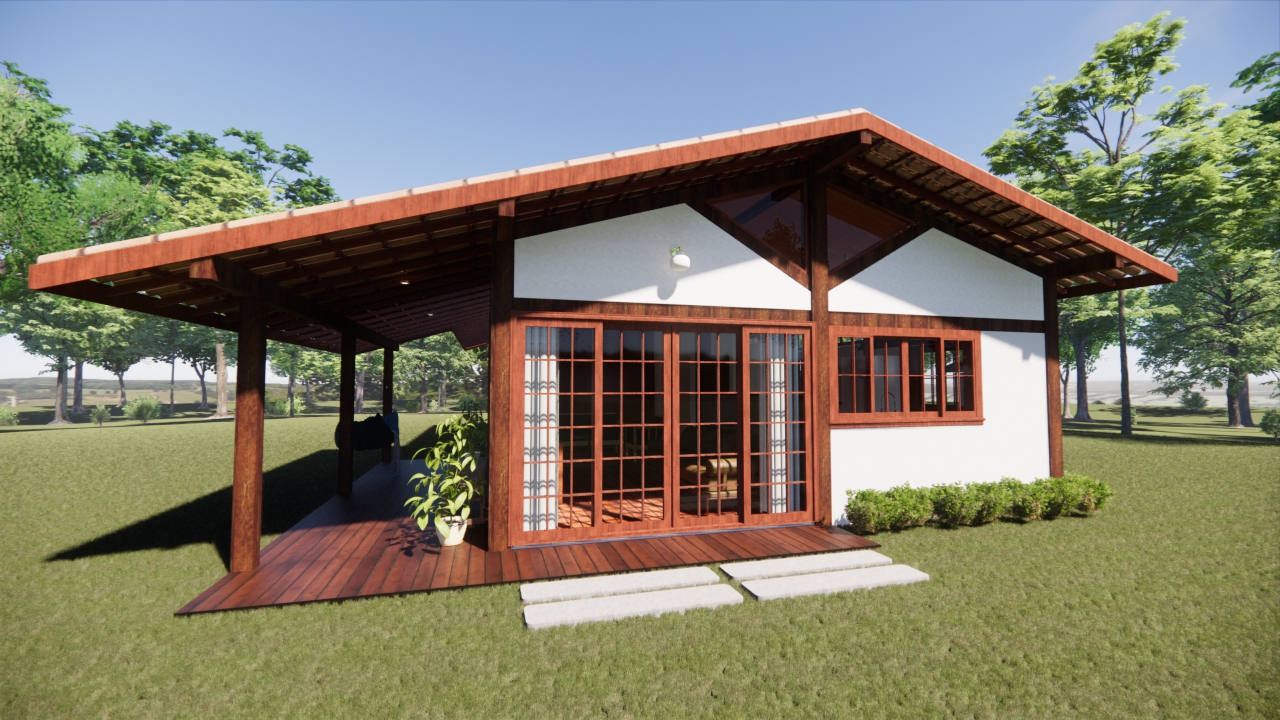 P2 – Casa para Chácara 2 Quartos Rústica