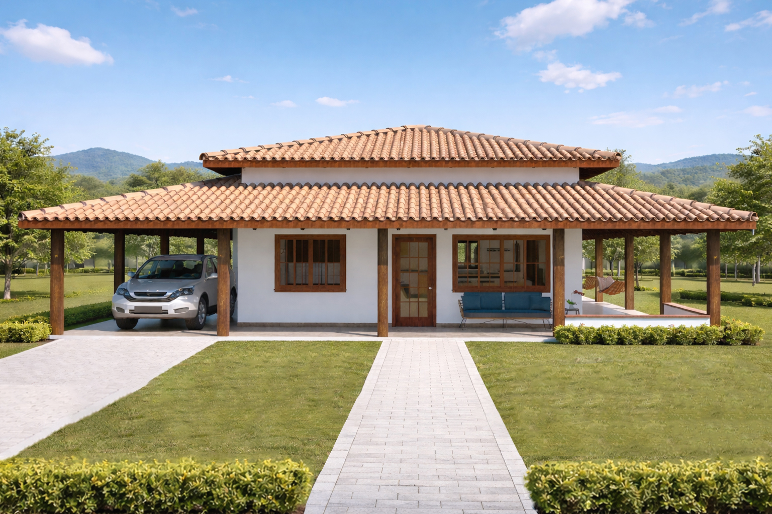P10 – Casa con Porche y 3 Dormitorios