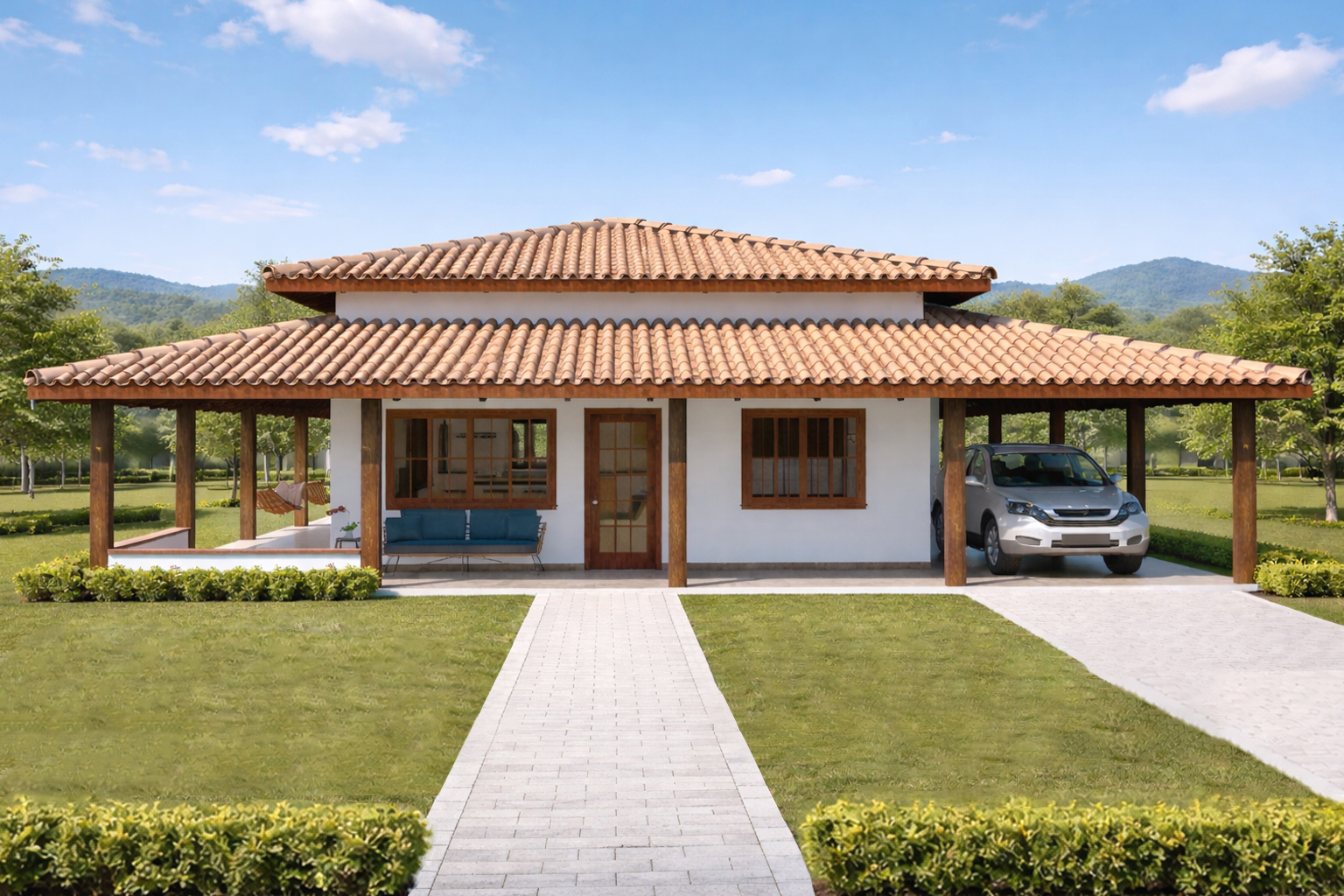 P10i – Casa con Porche y 3 Dormitorios (Invertido)