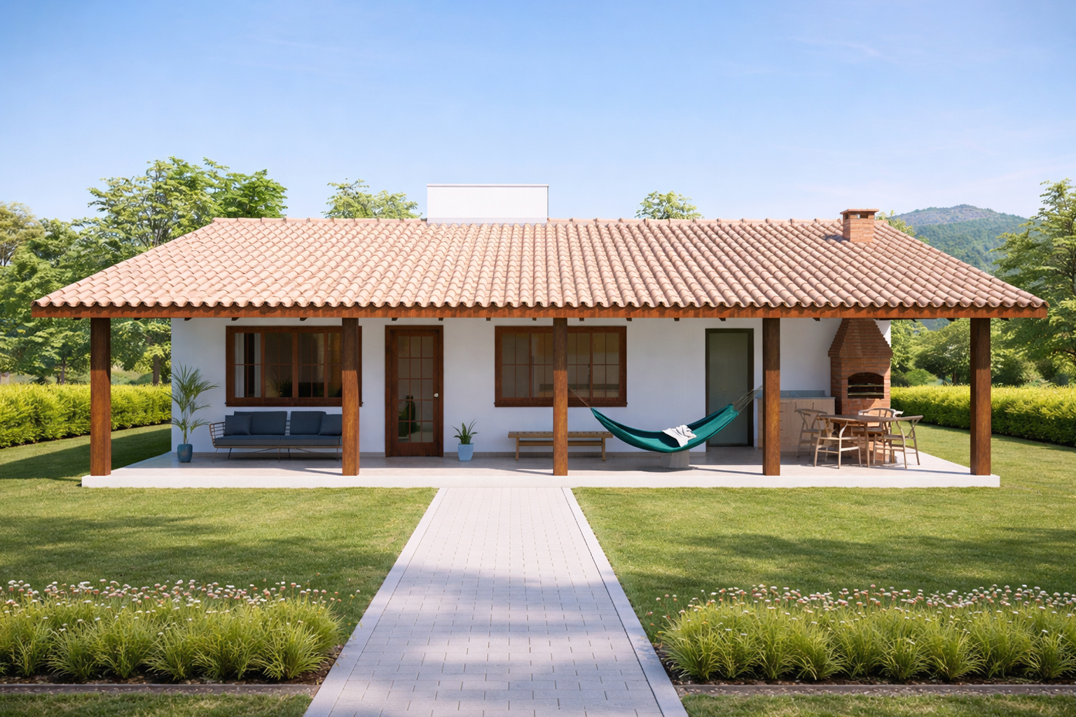 P14 – Plano Casa de Campo con 2 Dormitorios