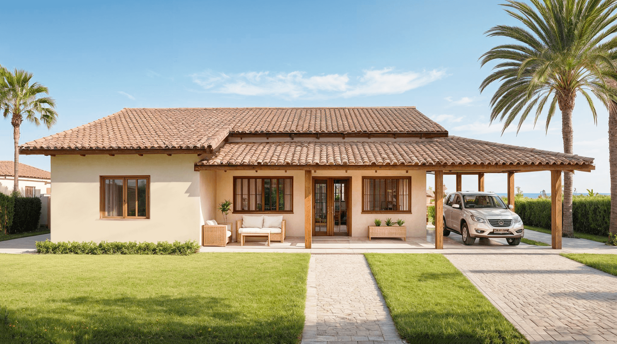 casa de playa bonita y sencilla