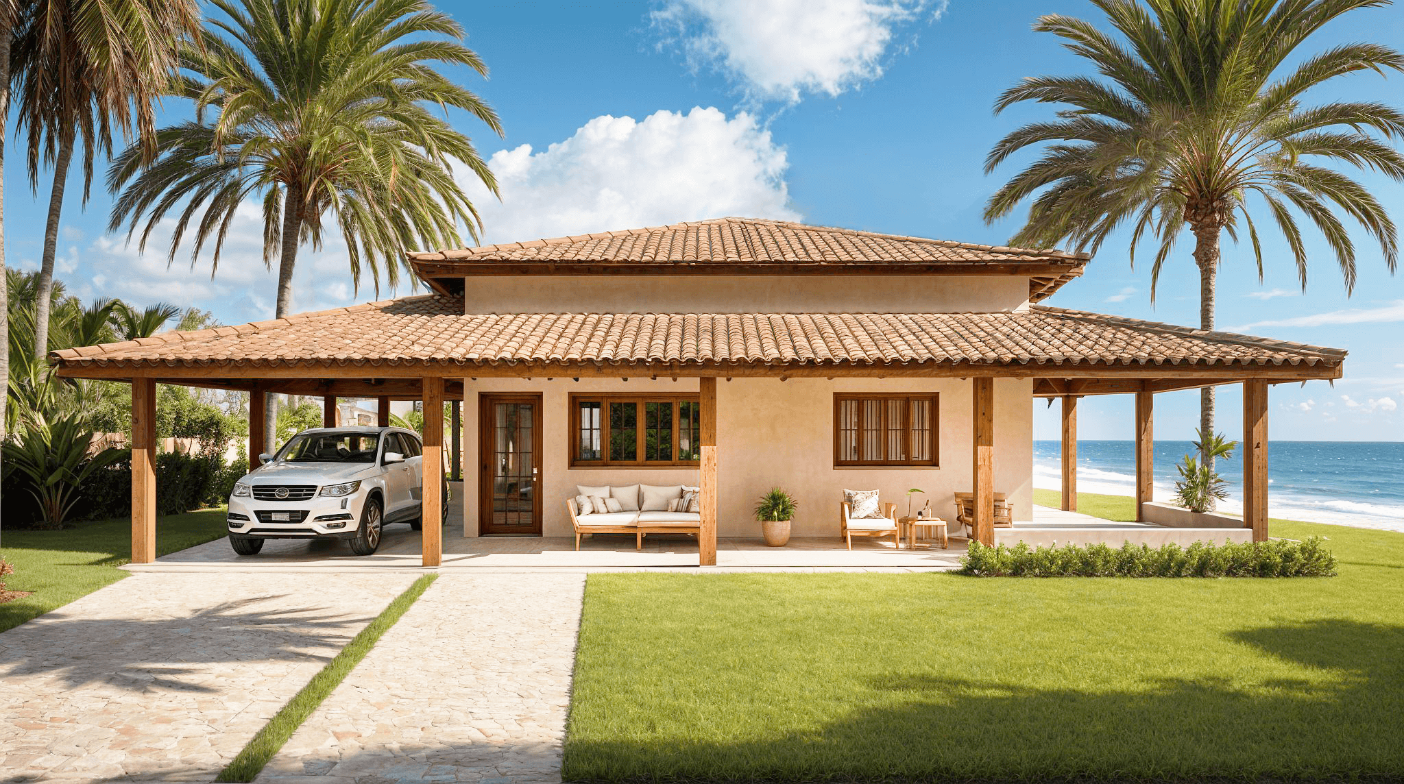 casa de playa rustica