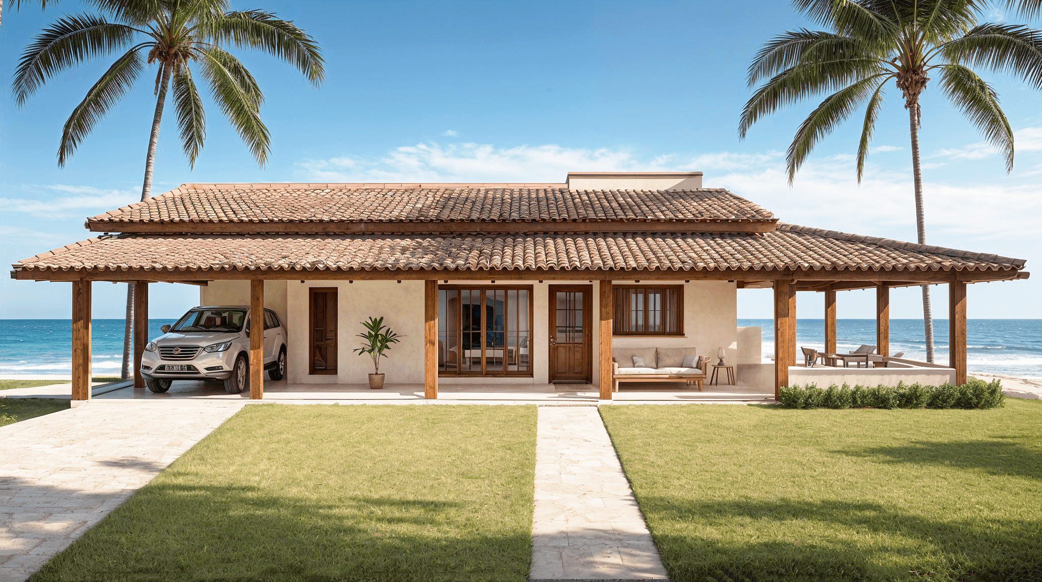 casa de playa rustica