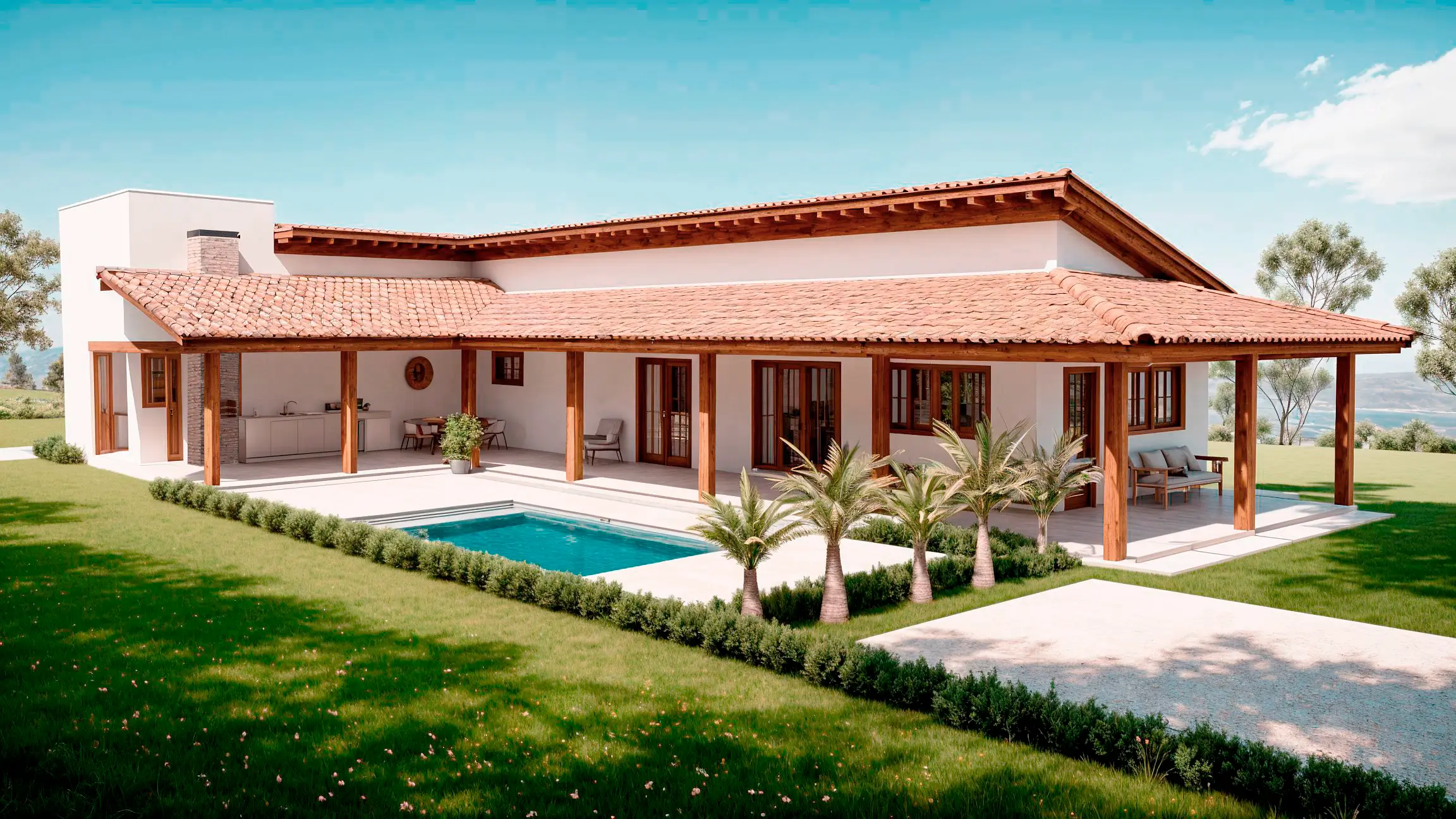 casa con piscina