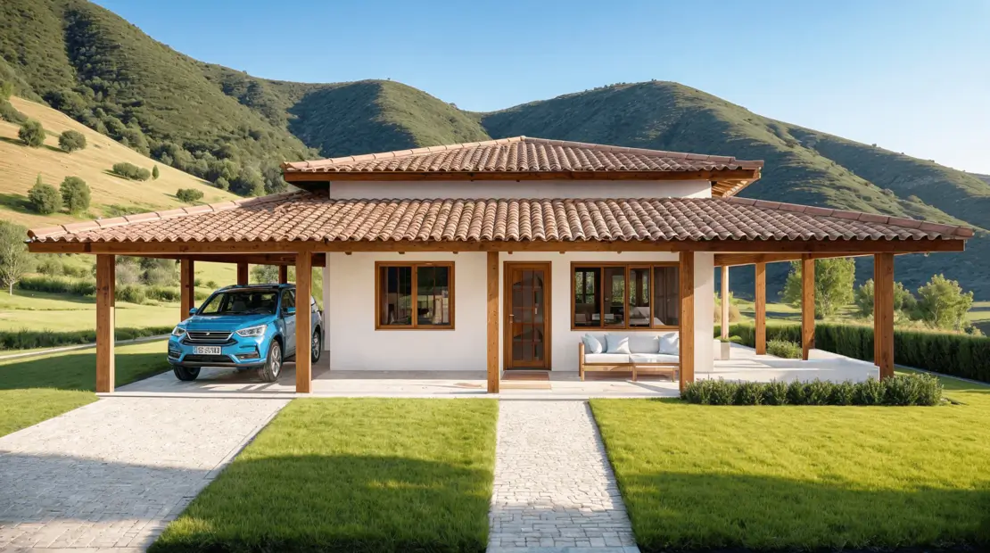 casa de campo con porche
