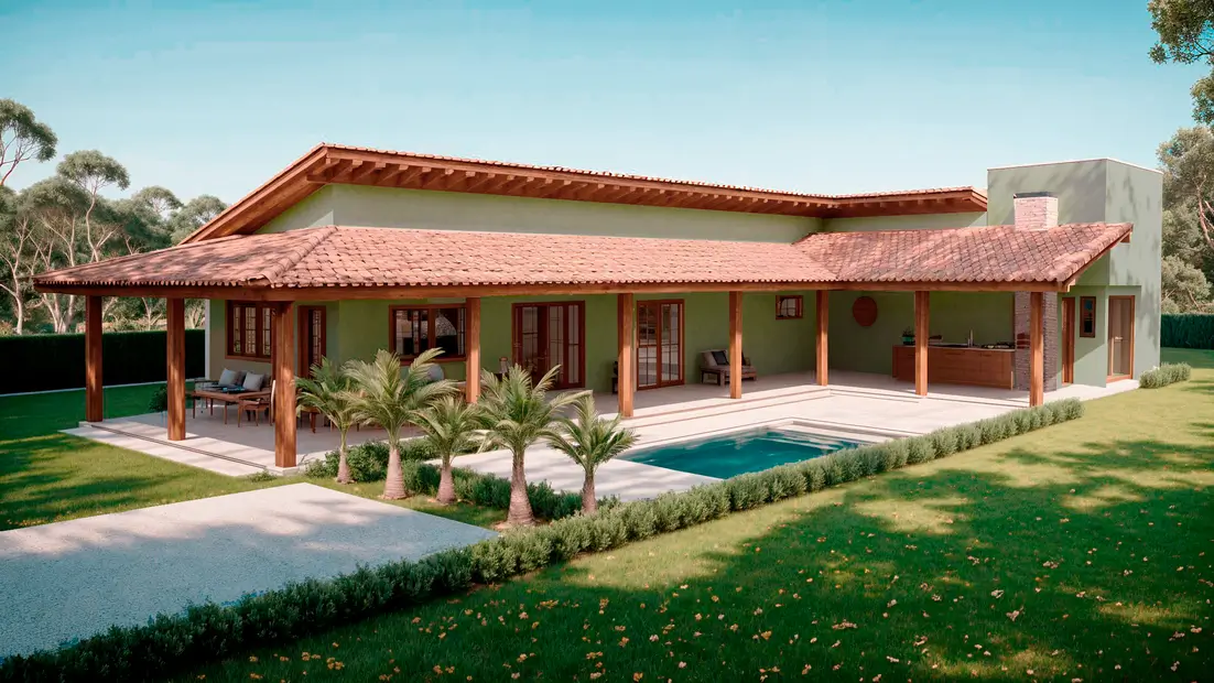casa rural con piscina