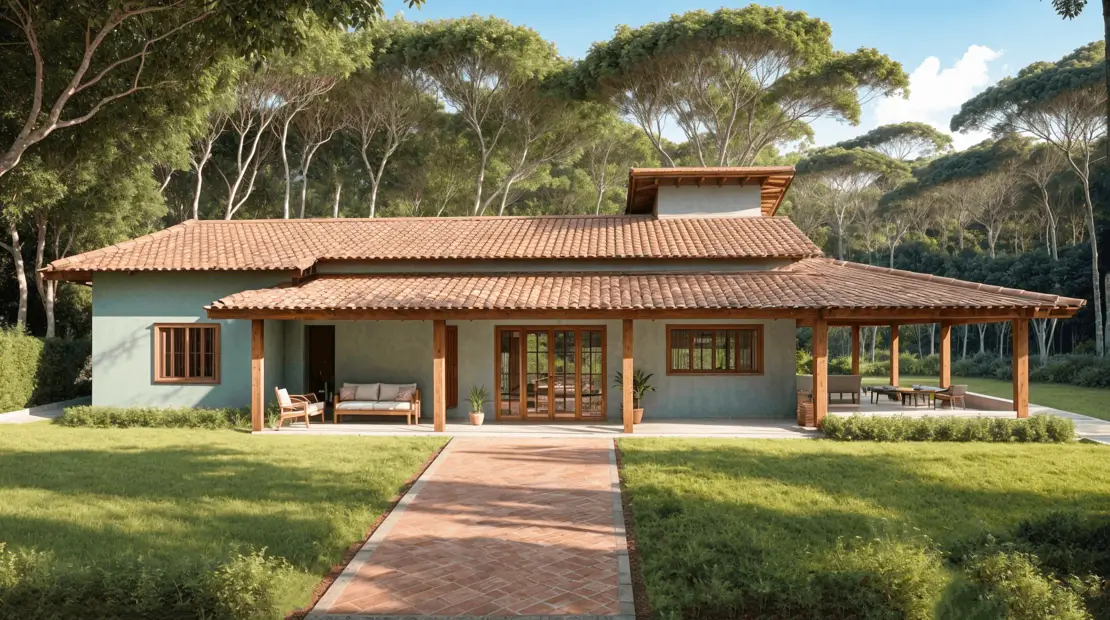 modelo de casa de campo rustica