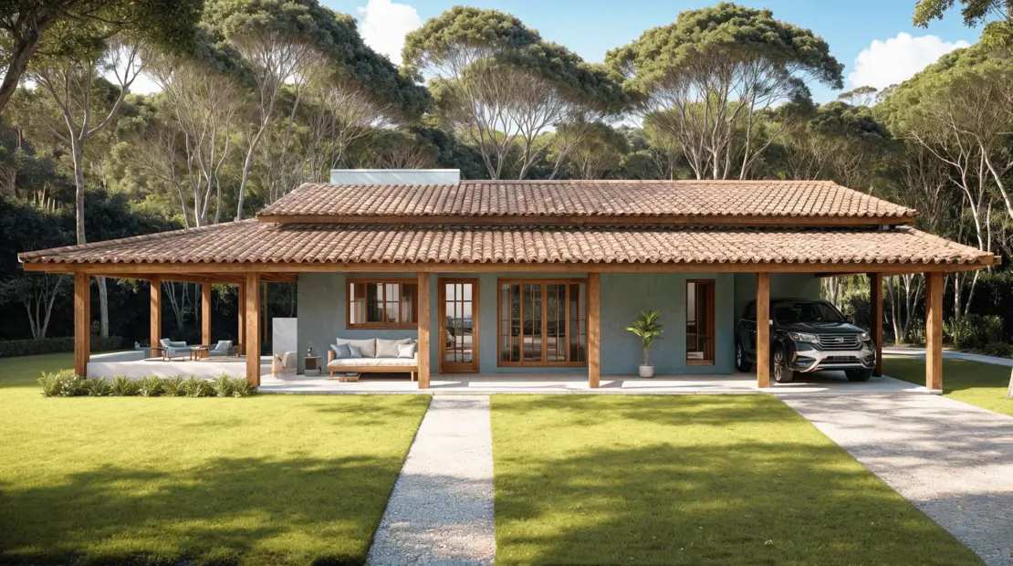modelo de casa de campo rustica