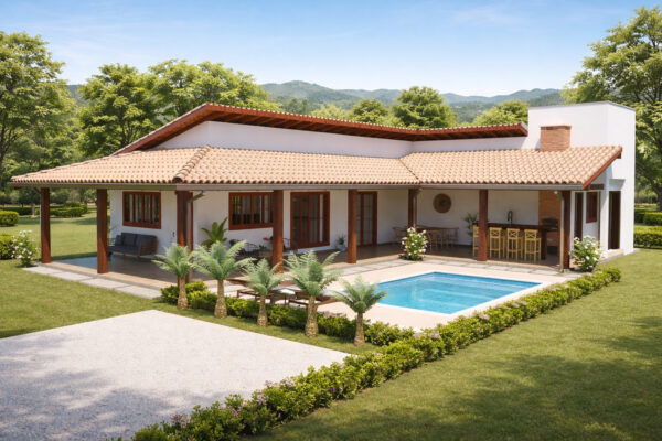 casa con piscina