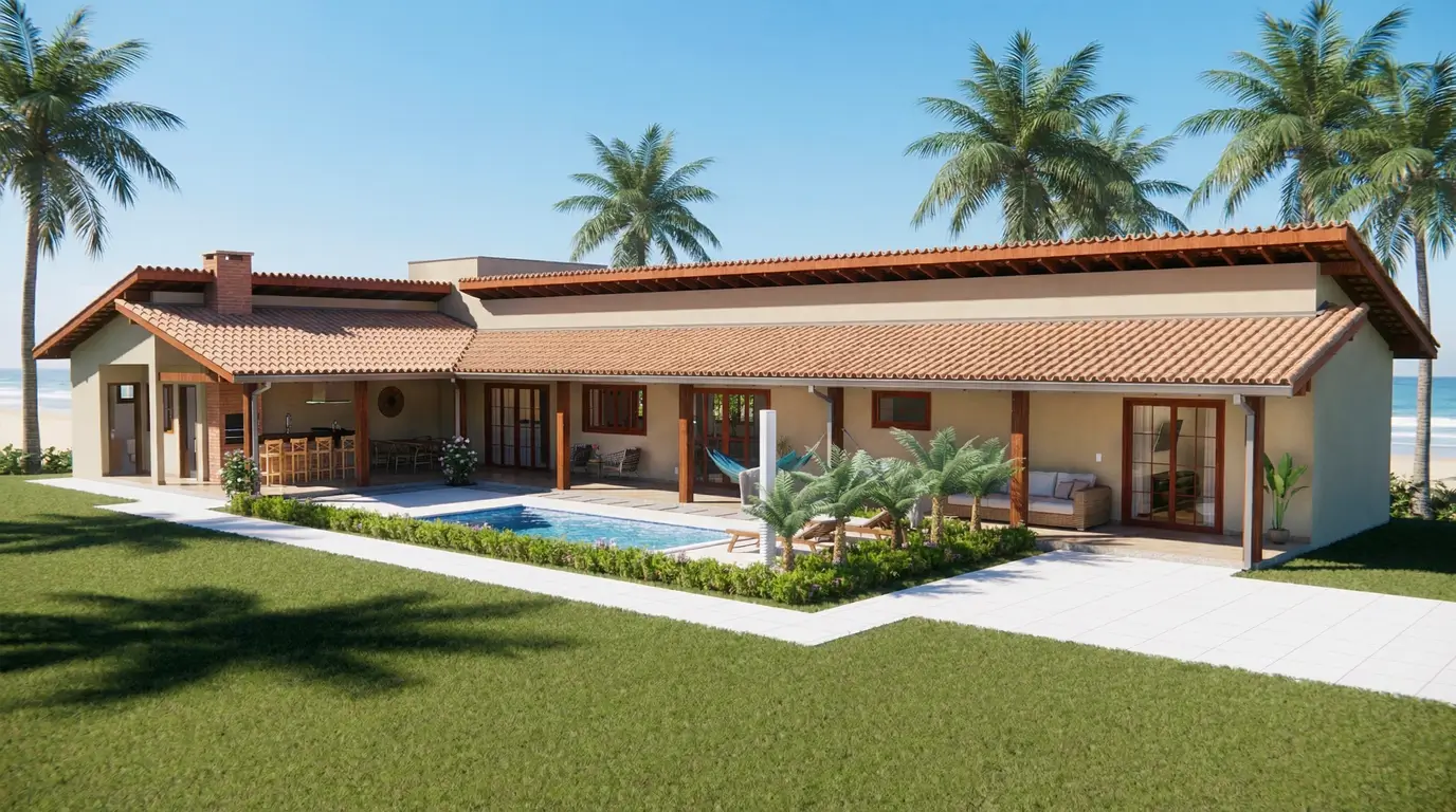 casa de playa en l