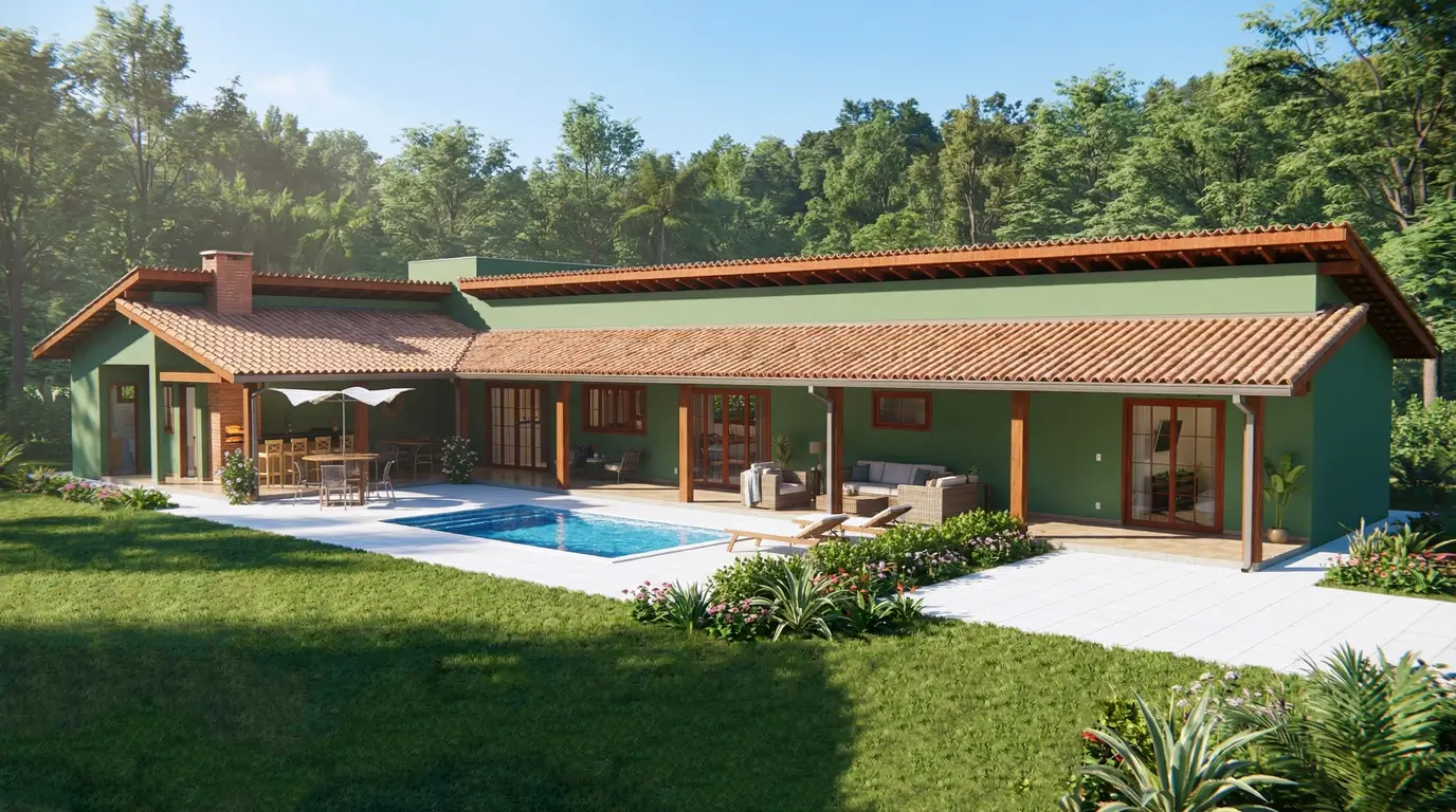 casa rural con piscina