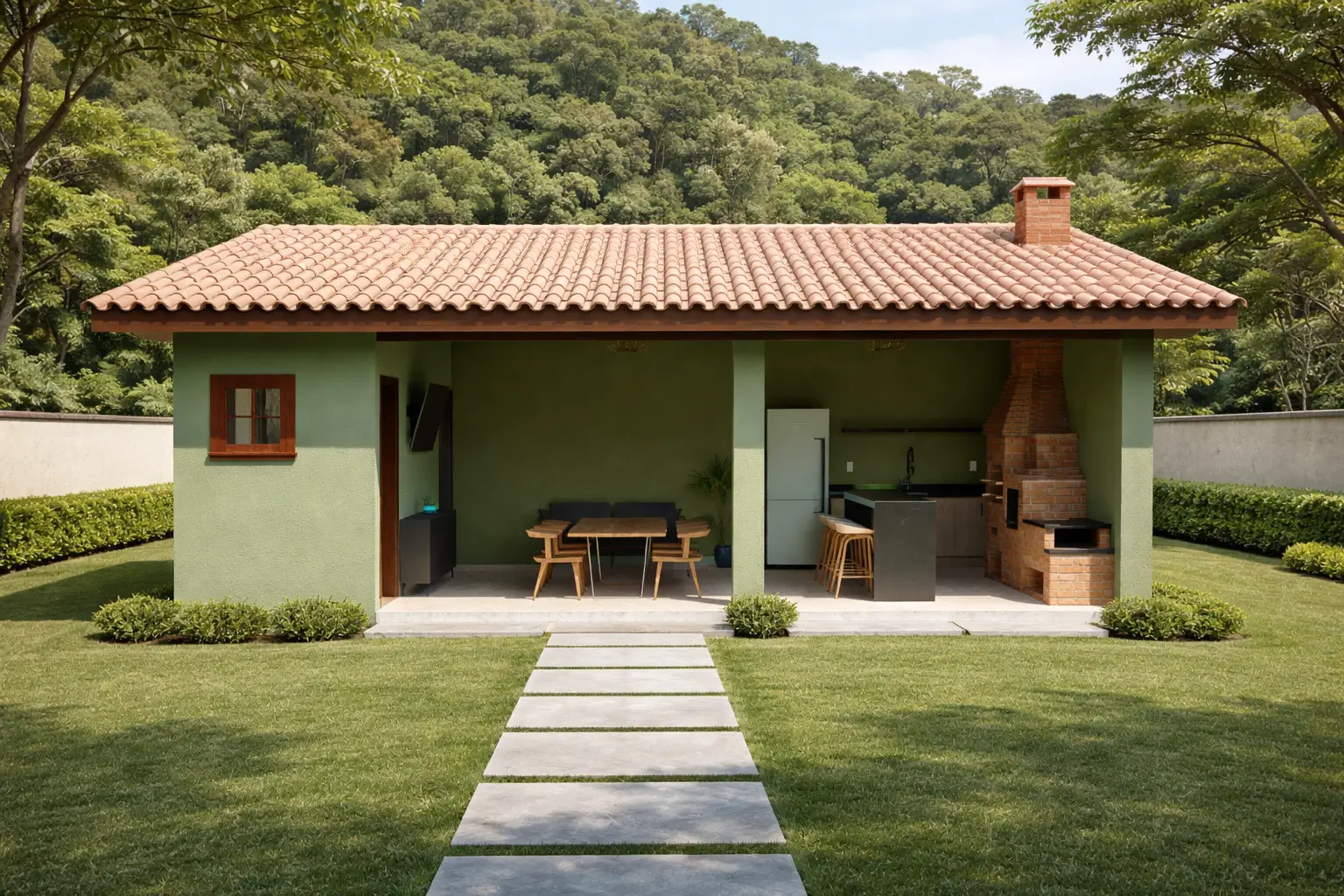 área gourmet rustica
