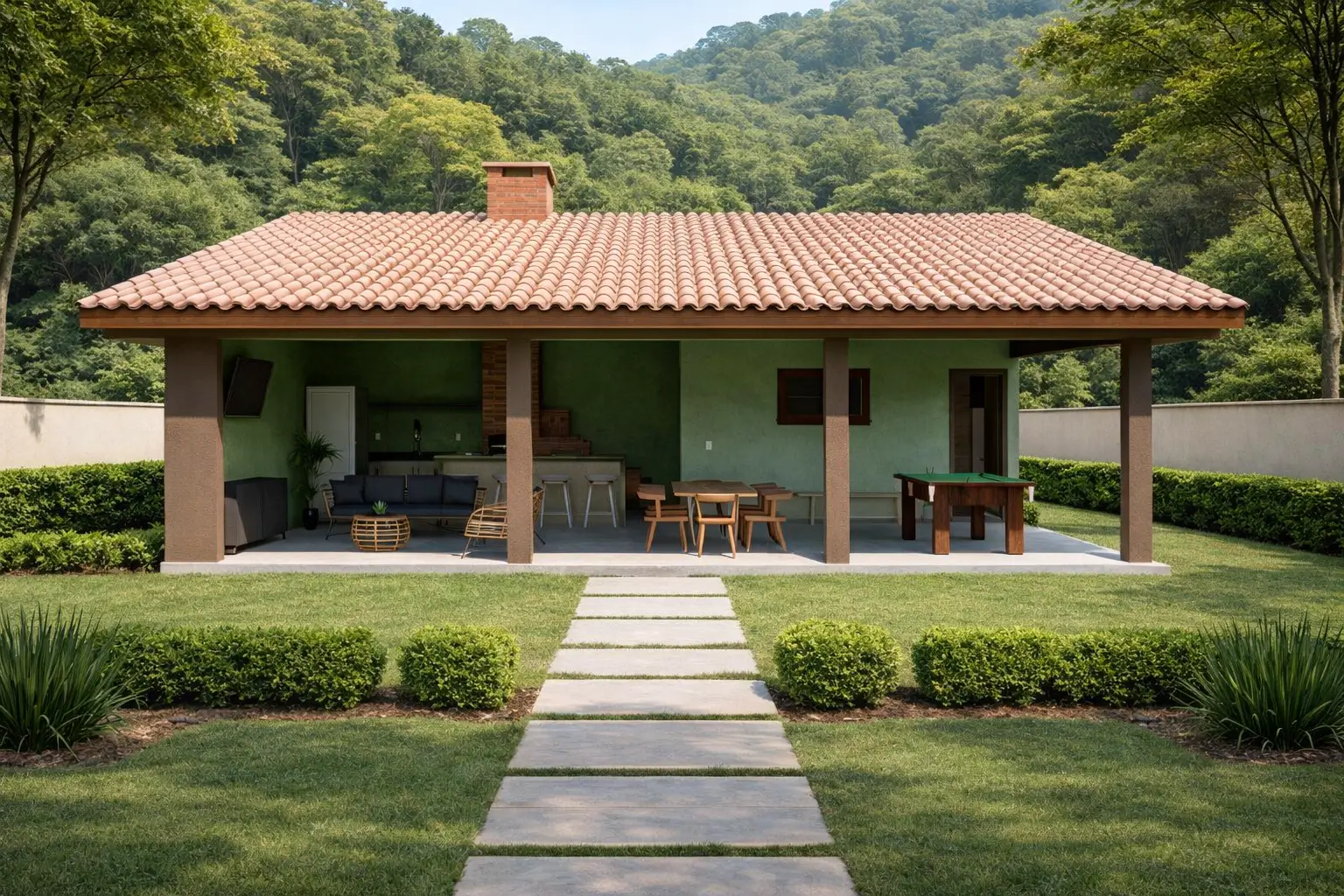 área gourmet rustica