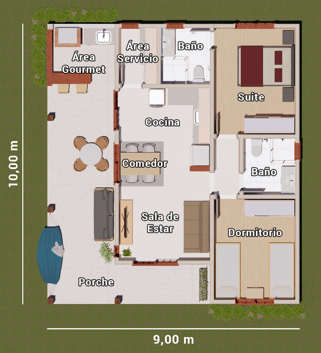 plano de casa sencilla
