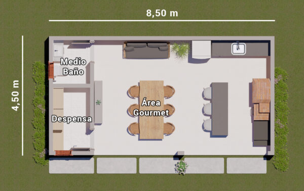 planta de area gourmet